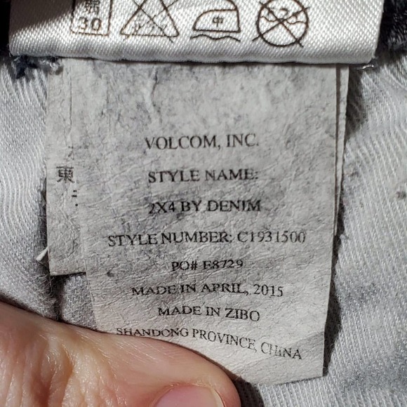 Volcom 2x4 By Denim Skinny Jeans Gray Size 28 - Picture 8 of 11